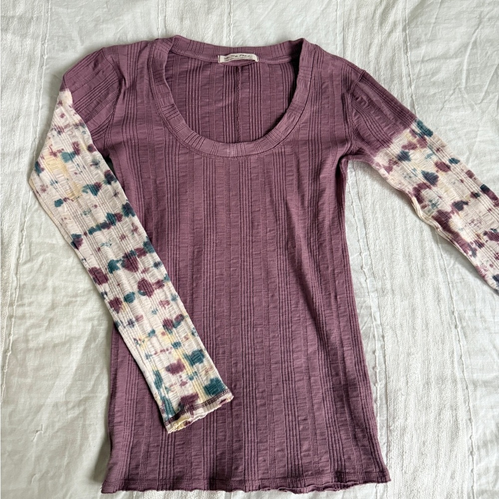 Free People (We The Free) Big Sur Tie Dye long sleeve in Misty Mountain